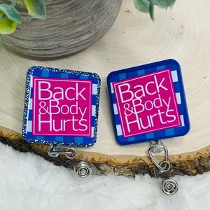 Funny Badge Reel Alligator clip