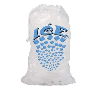 PW Icebags-DS-100ct 10lb Ice Bags with Drawstring-100ct