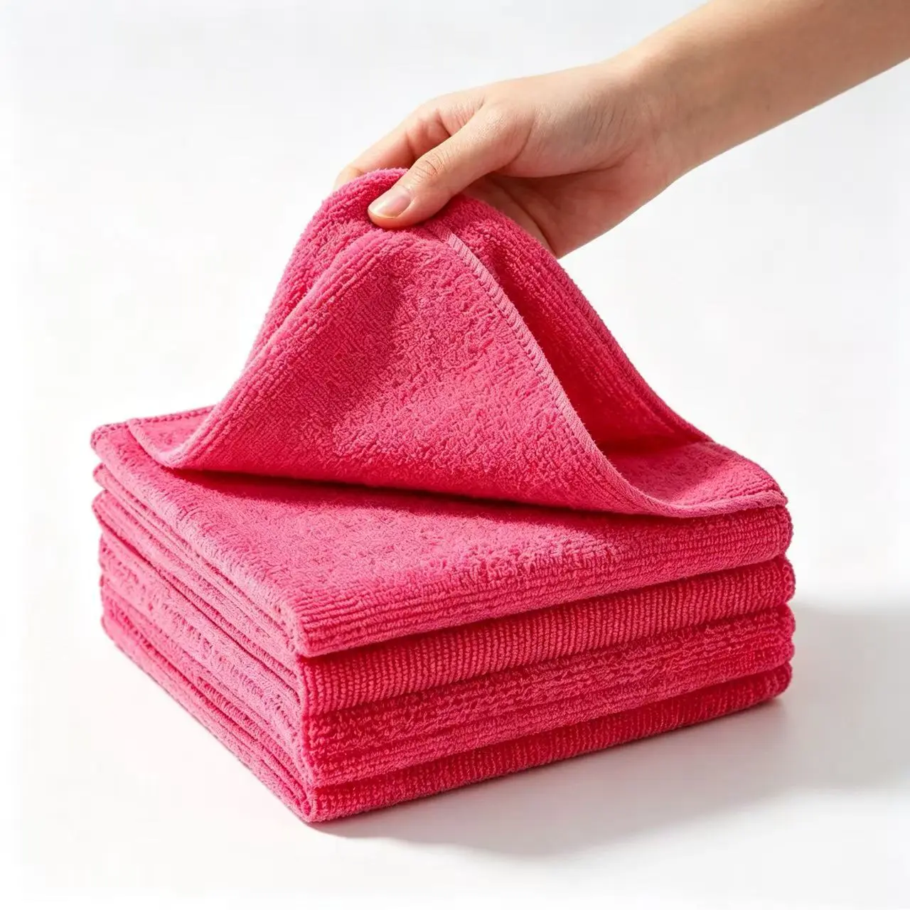 6-Pack Random Color Lint Free Towels, 11.81×11.81in Soft Ultra-Fine Microfiber Cleaning Cloths, Durable Absorbent Detailing Cloths, Oil Absorbent Stain & Grease Removers, Machine Washable Home Care Supplies (Desk/Glass/Kitchen Use), Surface Cleaner