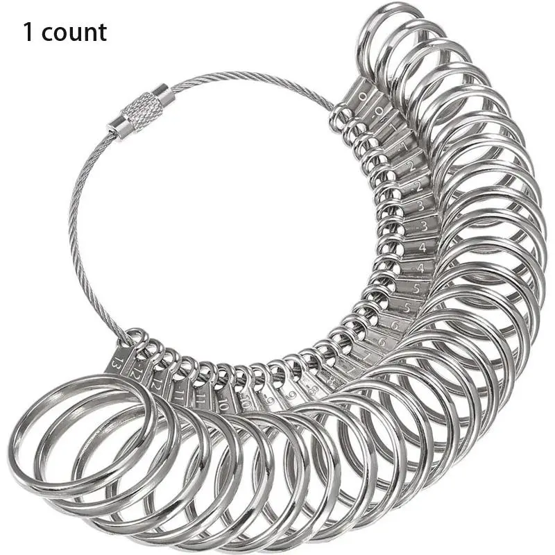 Stainless Steel Ring Size Measuring Tool, Sturdy & Durable Ring Size Measuring Tool, Hand Measuring Tool for Jewelry Making, Jewellery, DIY