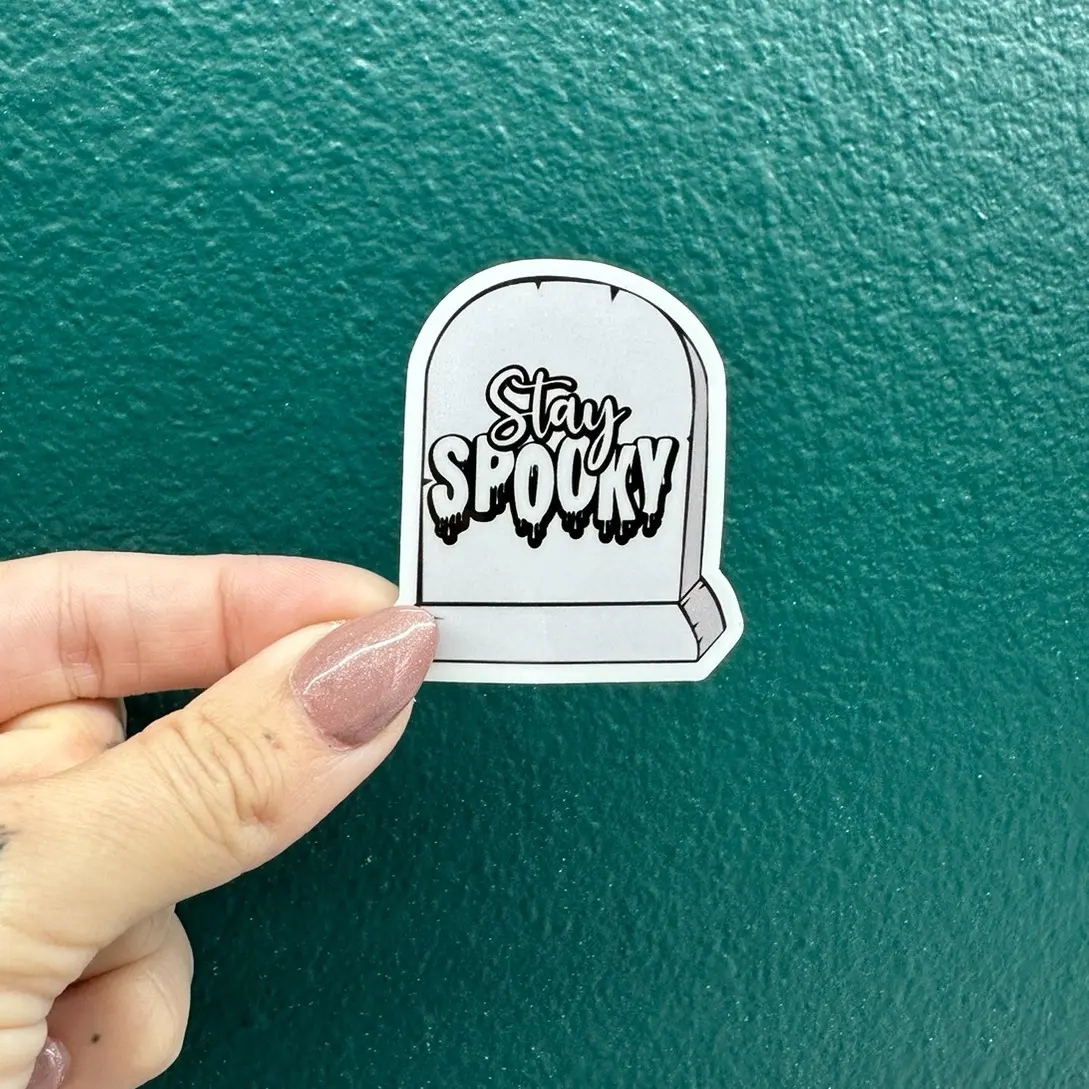 Stay Spooky gravestone Halloween sticker
