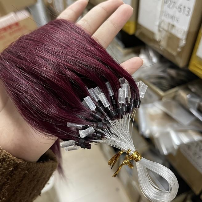 50 Strands Micro Ring Micro Loop Human Hair Extensions 30g, Natural Straight 12-28 Inch, Fish Line Design, No Glue Easy Install, Thin Ends Silky Smooth, No Tangle No Shedding, Invisible Natural Look for Women Daily & Party Use