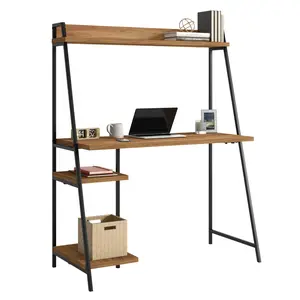Sauder North Avenue Desk With Hutch Modern Computer Desk Featuring Built In Hutch Spacious Top Surface Multiple Shelves And Drawers Ergonomic Design For Comfortable Use