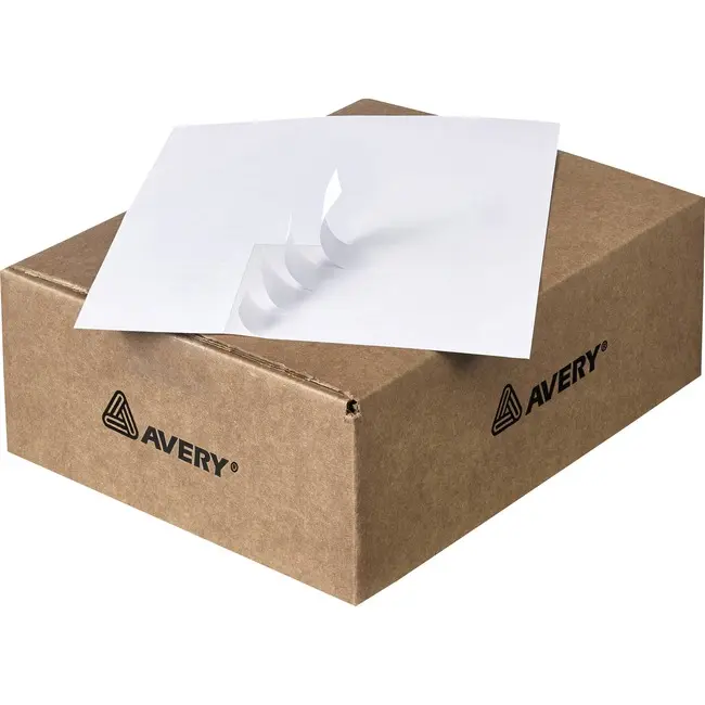 Avery AVE05334 Permanent Adhesive Rectangle Paper Sheets Label, Matte White, Adhesive Labels & Stickers, Custom Labels & Stickers