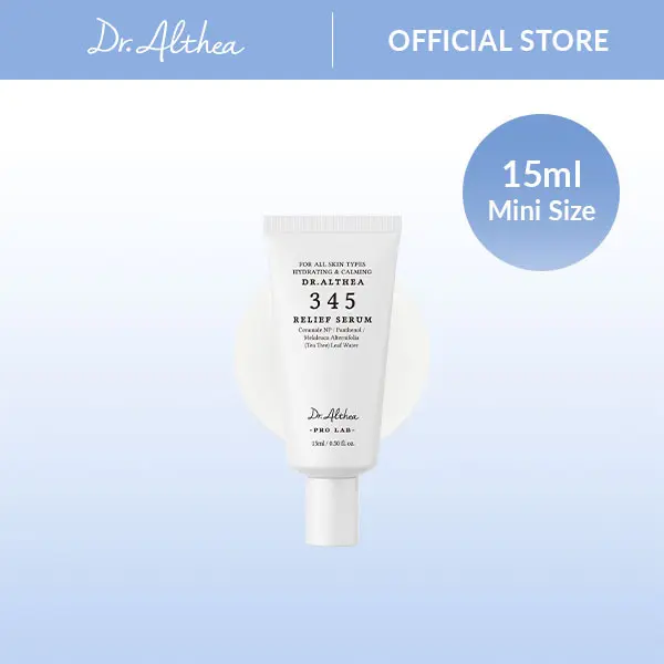 [Dr.Althea] 345 Relief Serum 15ml - Daily Hydrating Face Serum for Dry, Irritated Skin, Soothing Redness & Post-Acne Care, Non-comedogenic, Korean Vegan Skincare
