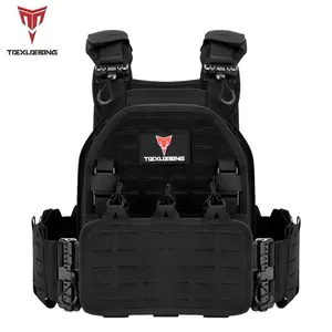 1000D Durable Laser-Cut Tactical Chest Vest, Lightweight Modular Hunting Load Carrier, Ideal for Outdoor Activities, Single Piece Design