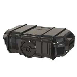 212 MAIN Seahorse 52 Micro Tool Case - Black Hard Polycarbonate Shell Box, IP67 Rated Protection, Keyed Lock, Mesh Lid for Tool Storage
