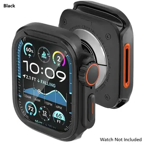 Aluminum Alloy Metal Case Watch Protector for Apple Watch Series 1-11 Se & Ultra 3/2/1 ,the suitable size is 42/44/45/46/49mm.Integrated full-coverage aluminum alloy metal watch case, shockproof and scratch-resistant.   [Watch Not Included]