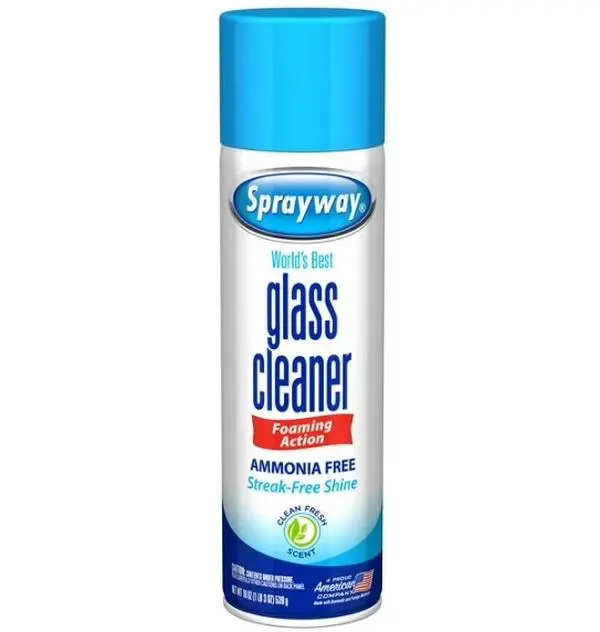 Sprayway 19oz Ammonia-Free Scented Glass Cleaner Foam Spray - Fresh Household All-Surface Solution for Windows/Mirrors, Heavy-Duty Foam Action, Streak-Free Shine, No Drips/Rinsing, Easy to Clean, Quick-Drying, Removes Dirt, Grease, Grime