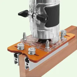 Woodworking Router Base Hardware - 2 in 1 Invisible Fastening Nut Slotting Design, Wooden Trimming Tool Accessories