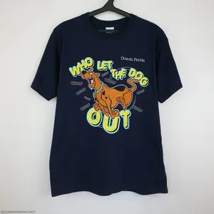 Vintage Scooby Doo T Shirt 1999 2000 Who Let The Dog Out Graphic Tee Heavy Cotton Tee Shirt, 100% Heavy Cotton Shirt