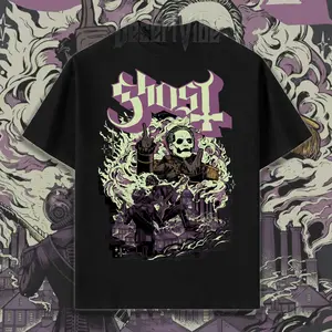 Ghost Band Vintage Graphic Tee - Papa Emeritus Doom Metal Shirt - Gothic Rock Band Merch - Premium Cotton Streetwear T-Shirt