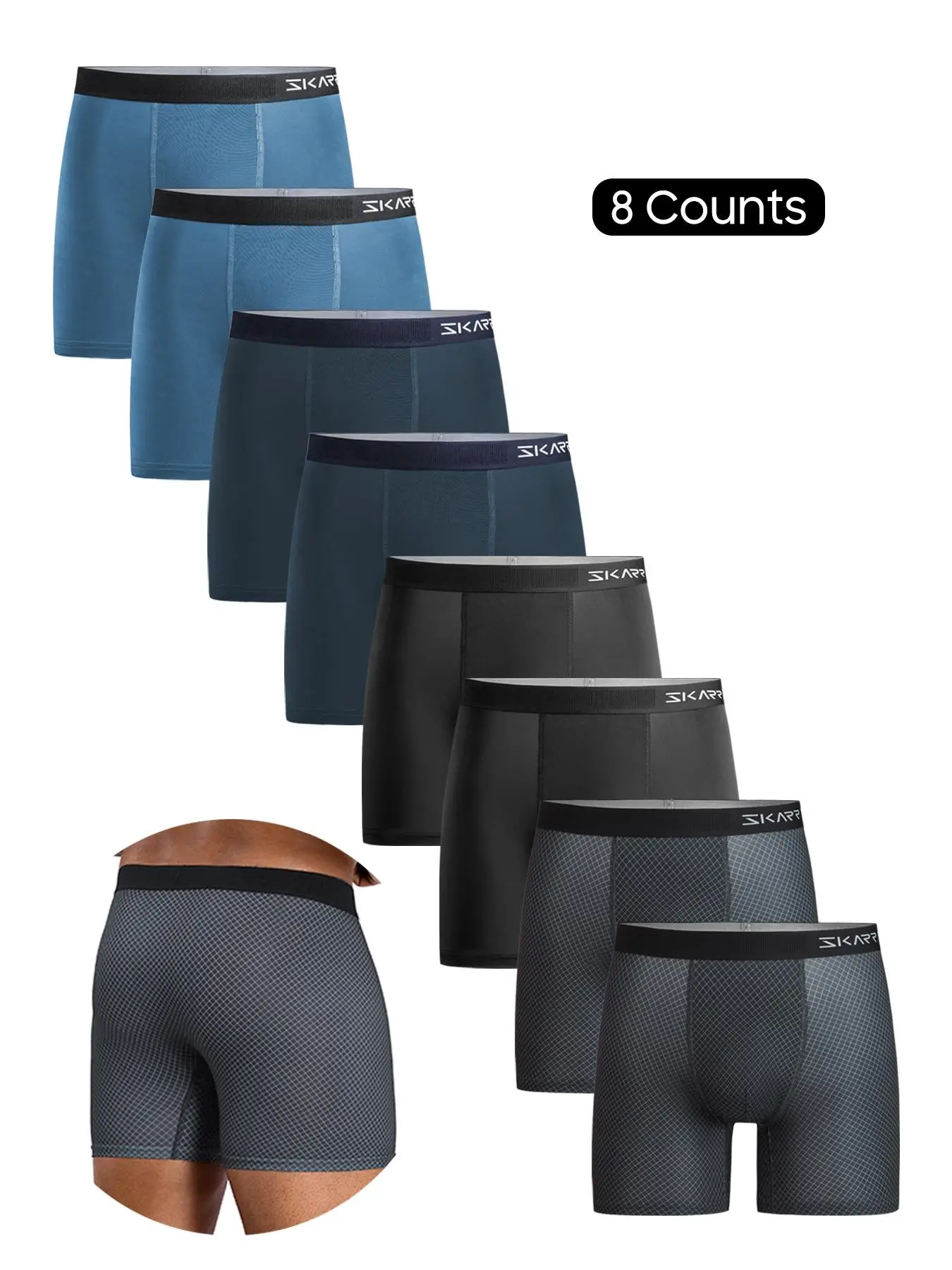 Men's Contrast Tape Boxer Brief, Casual Comfy Breathable Underwear for Daily Wear, Underwear for Men, Men's Underwear Undergarments for All Seasons, U