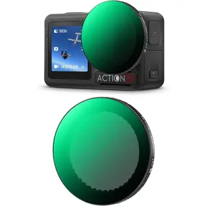 K&F Concept Push-in Fit Variable ND2-32 Camera ND Filter, Multicoated HD Glass Neutral Density Light Reduction Accessory, Compatible with DJI Osmo Action 5 Pro, 4, 3 Camera Accessories, Nd Filters