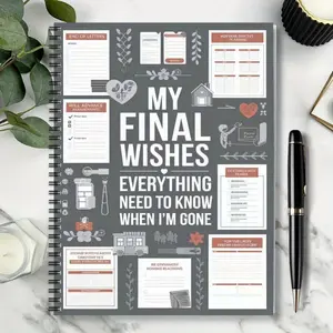 1. This handbook of dying planning-a guide-style manual for final arrangement of synthetic gemstones-arranges notebooks, mixes colors of paper, does not need electricity and has no feather design, and is suitable for will preparation, dying wishes and fun