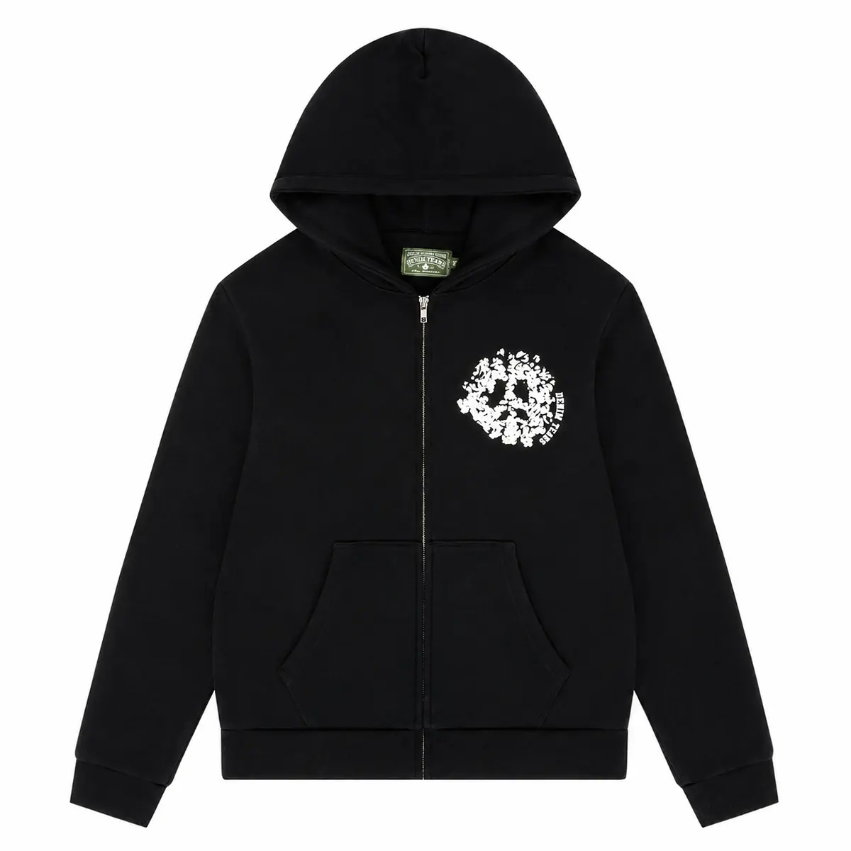 (100% Authentic) Denim Tears Denim University Zip Hoodie Black/White