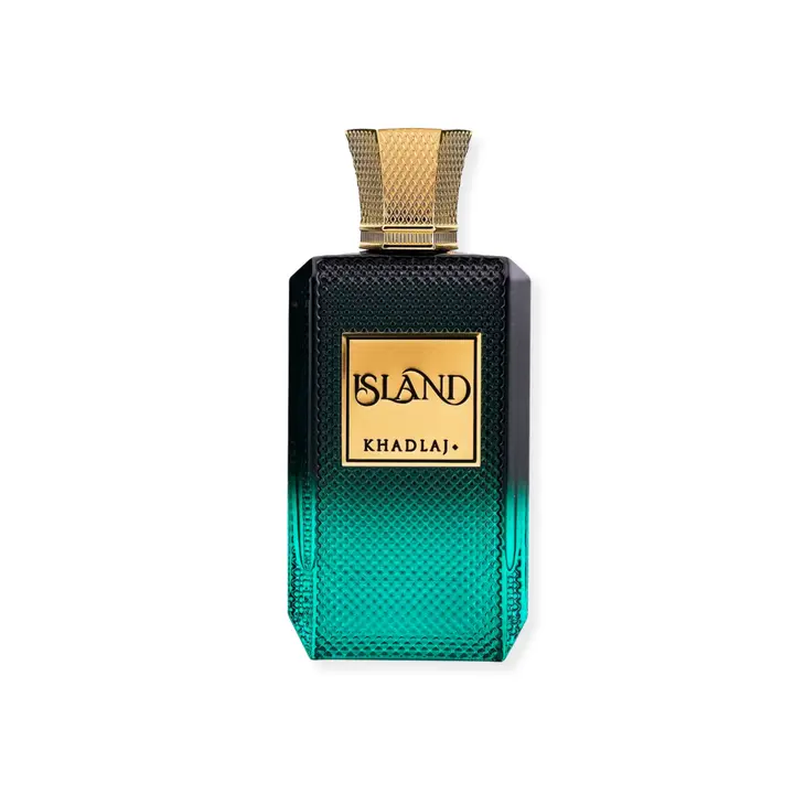 KHADLAJ Island Extrait de Parfum, Tropical Woody Unisex Fragrance with Coconut, Bergamot, and Tonka Bean, 100ml, Ginger, Pineapple, Youth, Luxury Escape, Juicy Fruits, Long-Lasting, 3 To 3.9 Fl Oz, Single Bottle, Sun-Kissed, Citrus, Aromatic Amberwood, Co