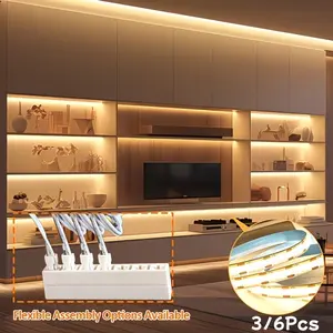 Smart Ultra-Thin COB LED Strip Lights, DIY Flexible Cuttable Light Band, Warm Lighting, DIY Flexibility, for Shoe Cabinet, Wardrobe, Display Case, Staircase, Storage Room, Lighting Solutions