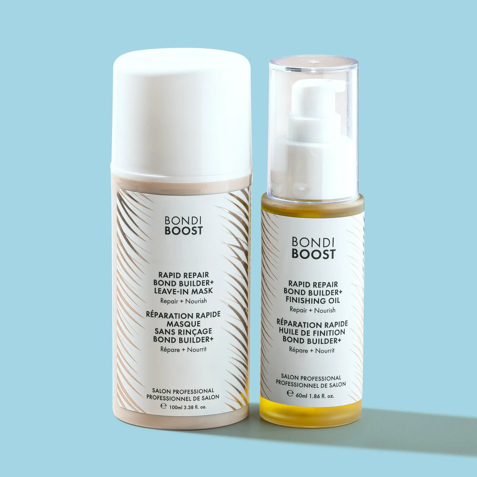 Bondi Boost Rapid Repair Bond Builder Leave-In Mask & Finishing Oil - Lightweight Hair Serum for Damage Repair & Smoothness - Salon Professional Haircare Restore Daily Aloe Nourishing
