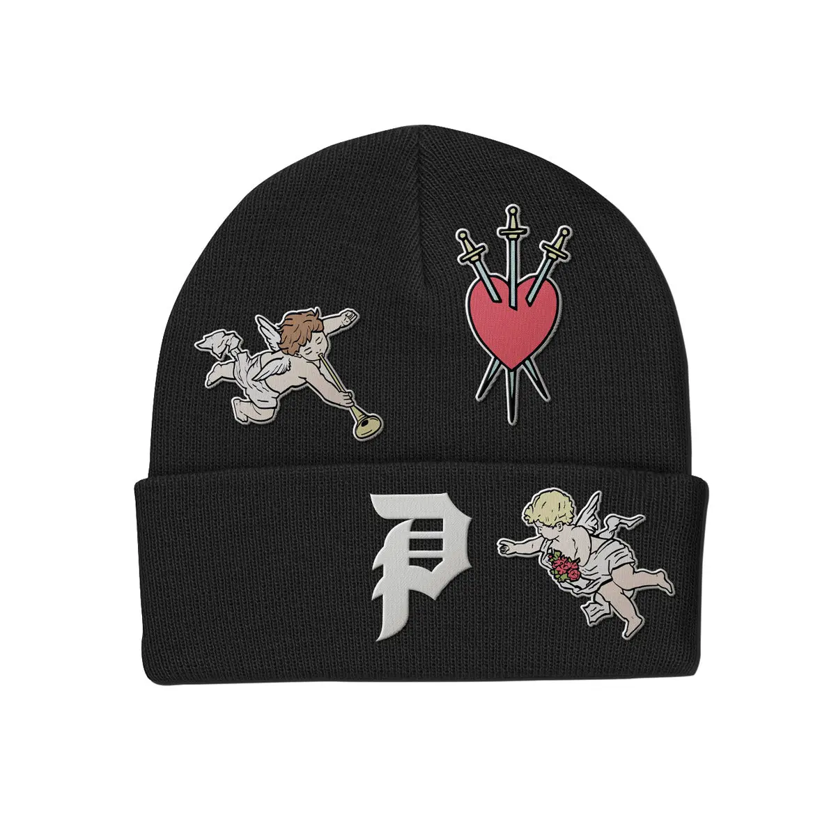 PRIMITIVE APPAREL Triumph Cuffed Beanie - Unisex 100% Acrylic Knit Hat with Embroidered Artwork