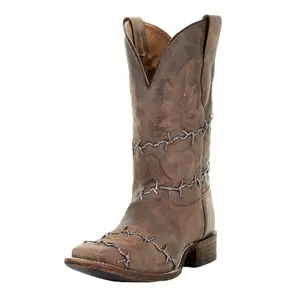 Corral Men's Barbed Wire Woven Square Toe Boots