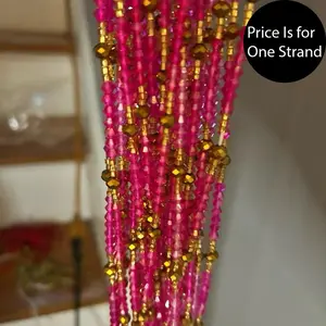 AA Essentials Pink Empress Crystal Waist Beads