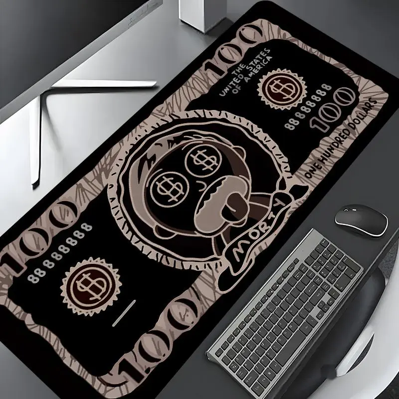 100 Dollar Design Pattern Mouse Pad, Rectangle Gaming Mouse Pad, Non-slip Mousepad, Office Desk Keyboard Mouse Mat, Computer Desk Accessories, for Home Office Game Room Desk, Gaming Desk Accessory