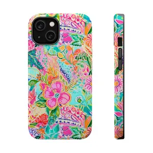 Tropical Flowers TPU Mobile Phone Case, Shock-Absorbent Protective Cover for Smartphones
