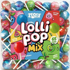Original Lollipops Mix – 65 Count Bulk Candy Pack – Assorted Fruity Flavors, Individually Wrapped – Perfect for Parties, Birthdays, Parades & Kids Events