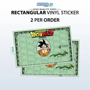 goku express rectangular vinyl sticker