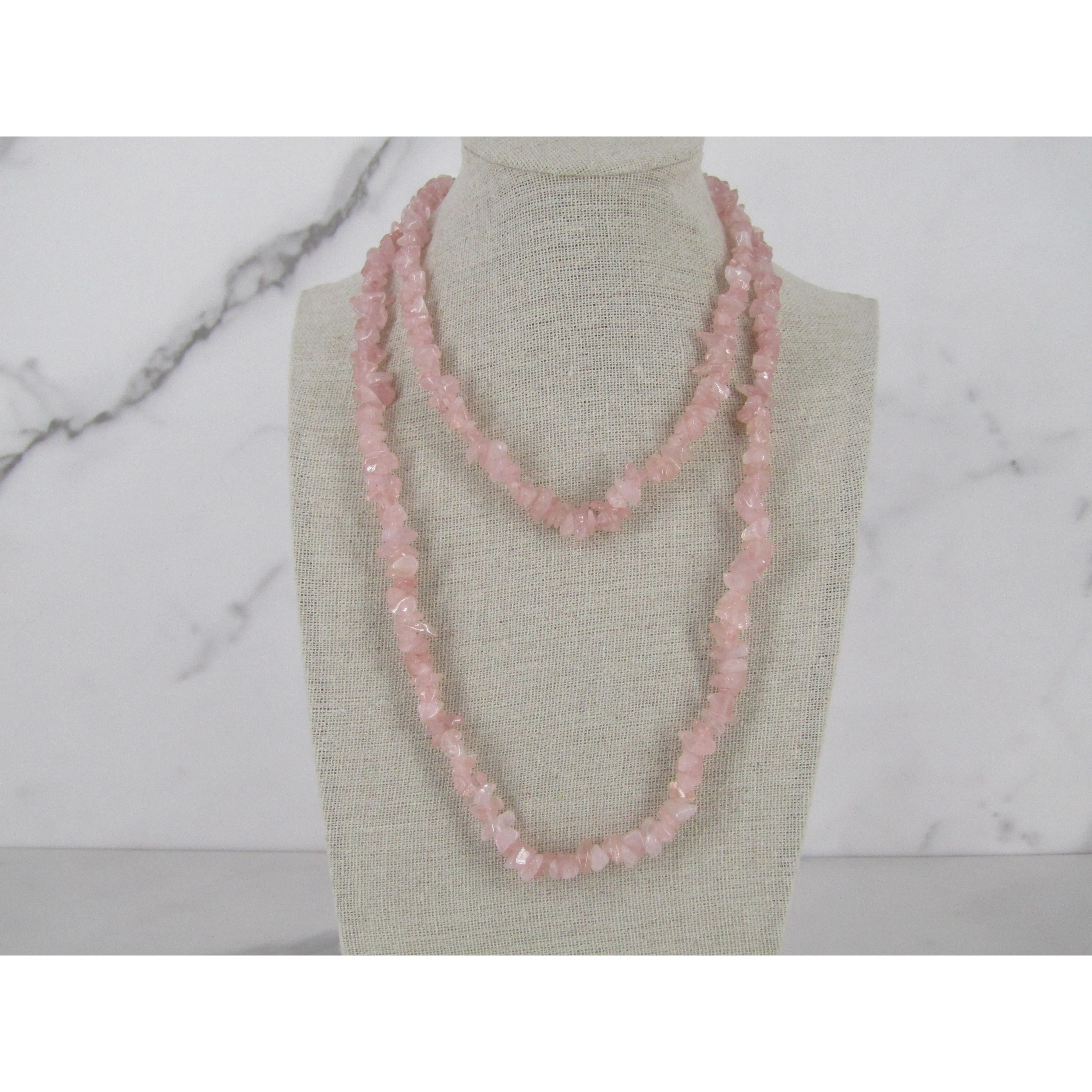 Rose Quartz Beaded Necklace