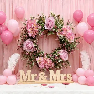 1pc pink rose hydrangea wreath, Mother's Day gift, women's birthday gift wreath, summer decorative wreath, graduation party wreath, romantic wedding scene decoration, home, outdoor, patio, garden, door, window, living room, room decorative wreath.