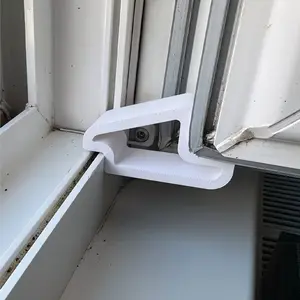 4 pieces of window and door panels | Solid plastic anti-collision buffer strips and track locks set, used for balcony partitions, ventilation and privacy protection | Easy to install, suitable for terrace doors, essential items for bedrooms | Family safet