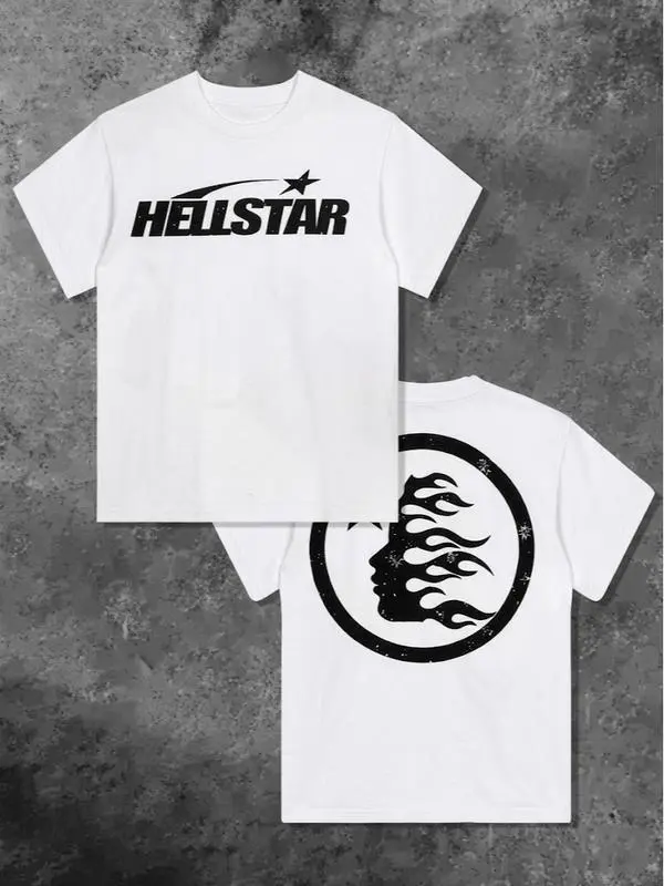 Everyday Versatile Pieces Men's Edgy Flame Graphic Short-Sleeve Tshirt - Casual Vibe Urban Aesthetic Streetwear Top, Cargo-Inspired Design
