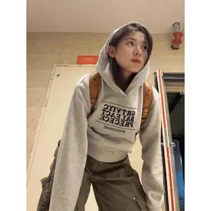 2025 New Y2K Vintage Letter Sweatshirts Women Oversized Long Sleeve Streetwear Hippie Pullovers Korean Aesthetic Hoodies Tops winter