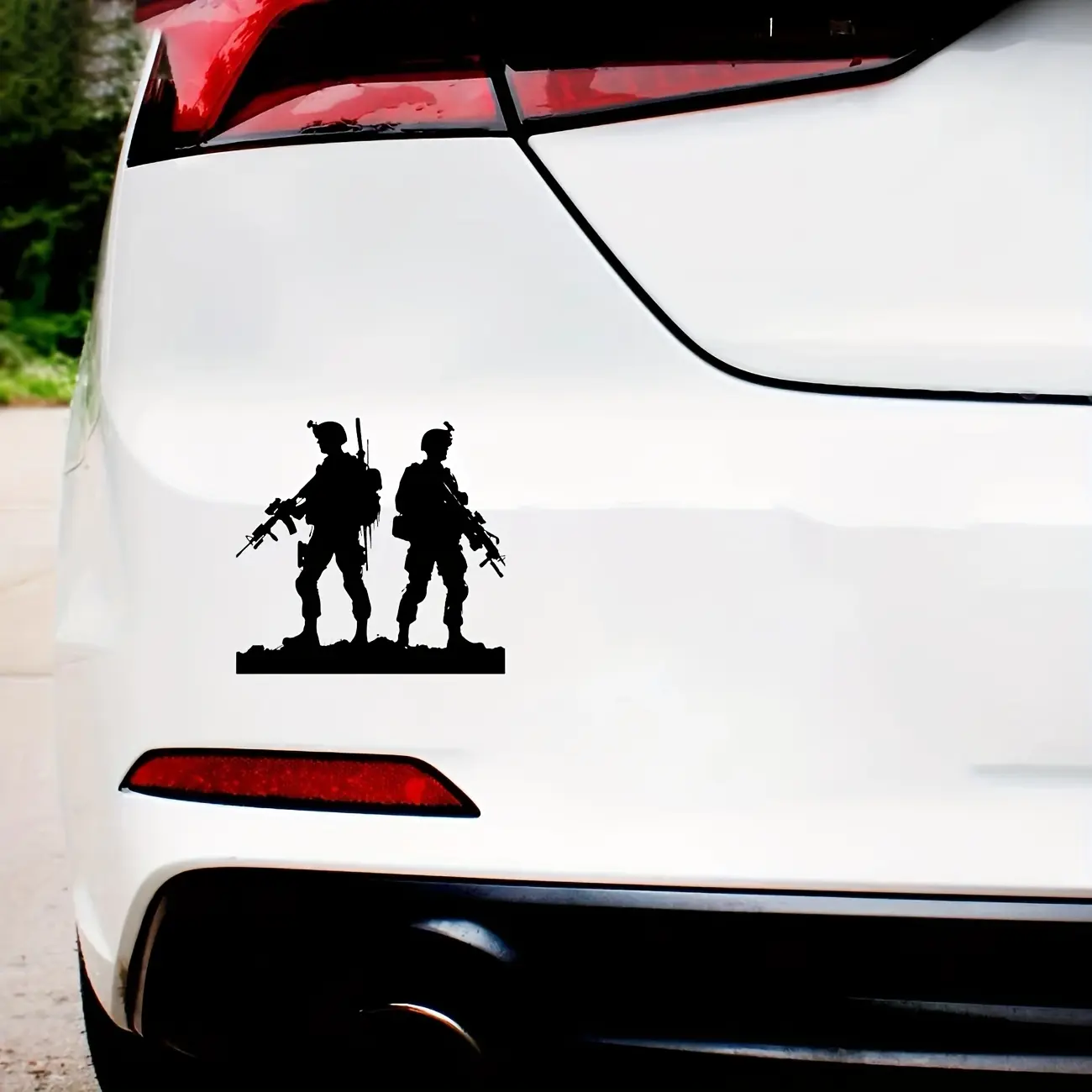 2PCS/SET Passionate Military Style Soldier Car Sticker, Personality Cool Body Sticker, Suitable for Off-road Vehicles/SUVs/Family Cars Body Creative Decoration, Show Masculine Temperament Car Sticker, Vehicle Exterior Decoration, Automotive Decals
