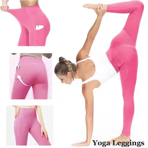 Women's Yoga Leggings Solid Color Shaping High Waisted Yoga Pants Breathable & Comfortable,For Workout/Gym/Daily Wear,Squat-Proof Size S-5XL