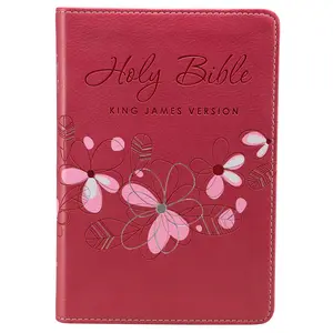Pink Faux Leather Compact King James Version Bible