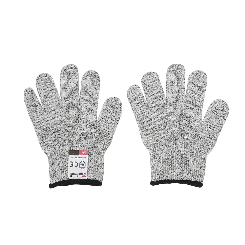 findmall Cut-Resistant Glass Fiber Work Gloves, Breathable Multi-Pair Pack, Multi-Size Cut-Proof Fabric Washable Protective Cooking Gloves for Kitchen Food Cutting Tasks, Cut-Proof Cleaning Gloves