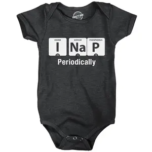 Creeper I Nap Periodically Baby T Shirt Shower Gift Funny Clothing for Newborn Funny Baby Onesies Funny Science Onesie Novelty Onesie Black