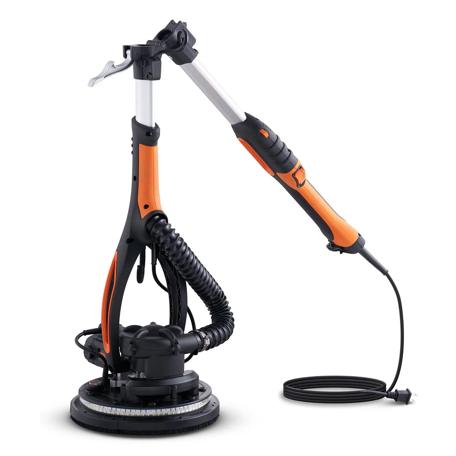 VEVOR Heavy Duty Electric Drywall Sander Polishing Machine Kit, Foldable Handle, Self-Suction, Variable Speed, LED Strips, Vacuum Bag, Extension Pole, DIY Full Kit Set with Multiple Specifications