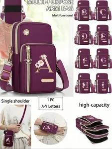 Women's Mini Crossbody Phone Bag, Vertical Wallet, Sports Arm Bag with Earphone Hole, Casual Fashion Crossbody Shoulder Purses for Work, Gifts