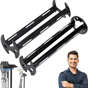 Multifunctional Sink Wrench Set, Faucet Wrench Tool, Pipe Installation Tool, 11 Slots, Fits Small Spaces, Kitchen Bathroom Home Repair, Tubular Wrench