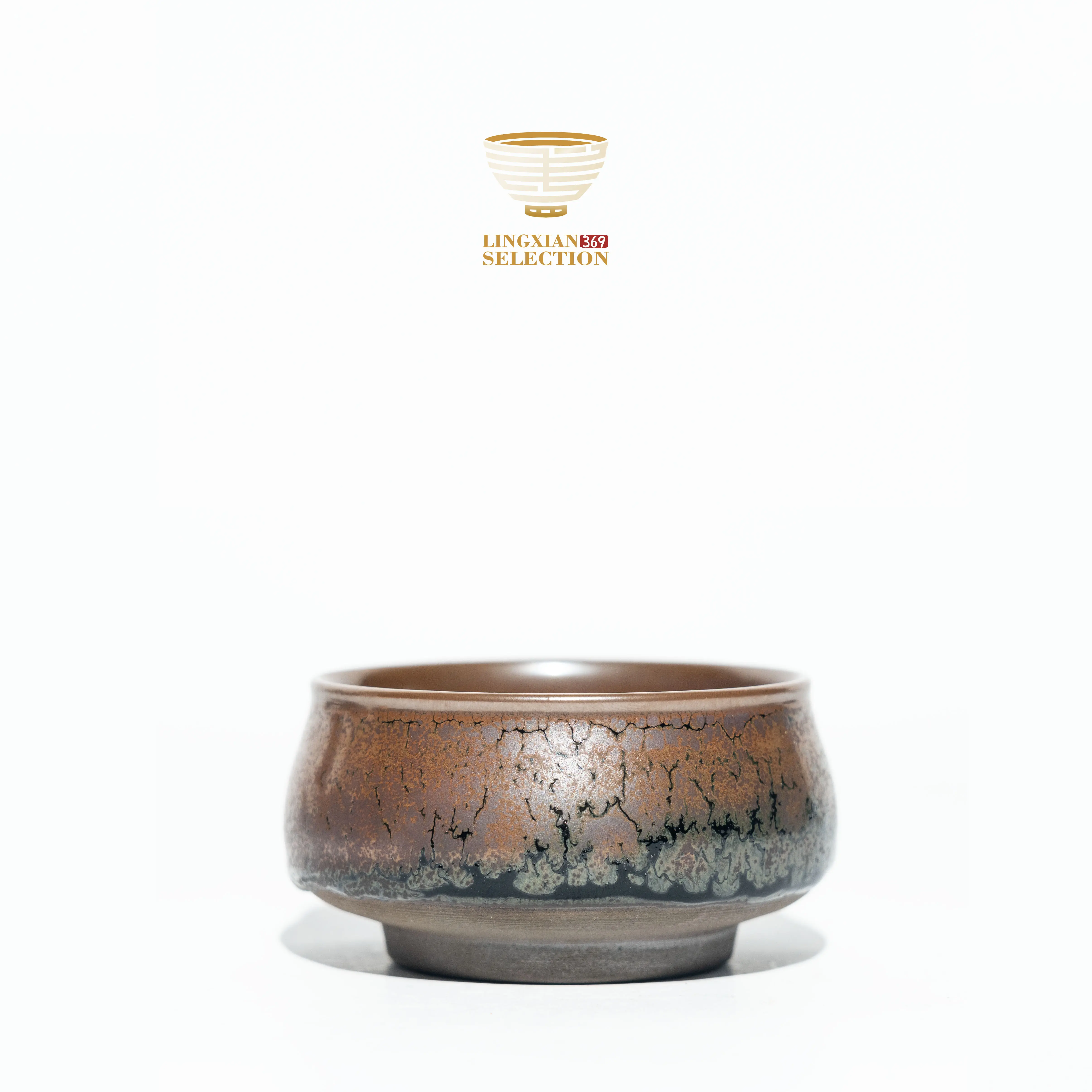 Master Huang Changfa Ancient Colorful Kiln Change Jianzhan teacup Bamboo shape Teacup