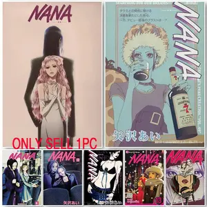 Nana Retro Vintage Prints Poster Decor Canvas Art Painting Wall Art Pictures HD Prints Japan Anime Character Art Role Figure for Living Room Home Decoration (25 Style Options)