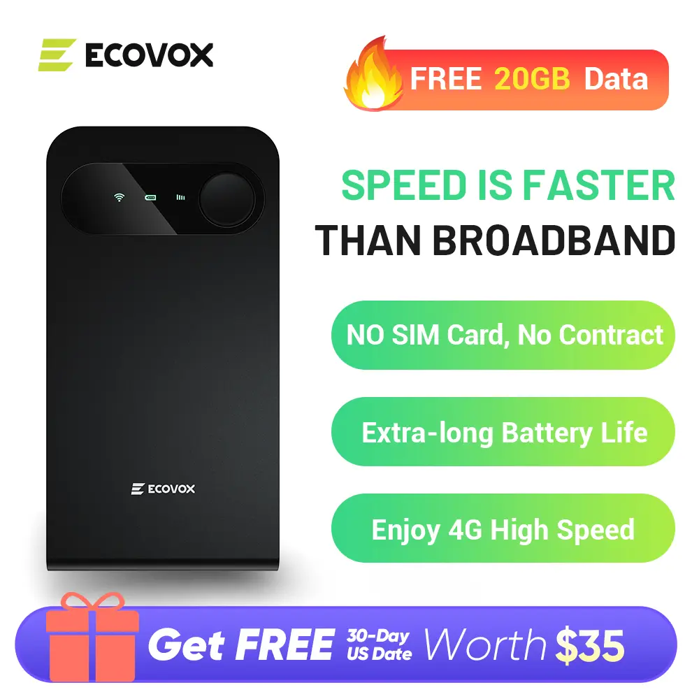 【FREE 20GB of US Data】Portable WiFi Hotspot - 4G LTE Mobile Router with Global Coverage in 150+ Countries. No SIM Card Required, Tri-Band Support for Car/RV/Travel. Deals For You Days