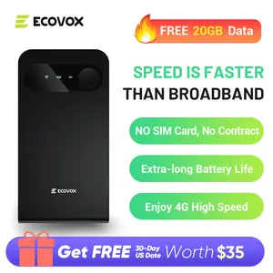 【FREE 20GB】Portable WiFi Hotspot - 4G LTE Mobile Router with Global Coverage in 120+ Countries. No SIM Card Required, Tri-Band Support for Car/RV/Travel.