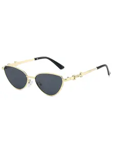Mira Women's Metal Cat-Eye Sunglasses Y2K Style Uv400 Protection Casual Fashion Eyewear Suitable for Street Parties All Seasons 3325