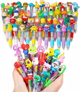 Random 20Pcs Mini Multicolor Pens in One 4-in-1 Cute Pens Bulk for Kids, Fun Kawaii Ballpoint Pen for Birthdays and Children's Party Favors Gifts, Teacher School Supplies Thanksgiving Gift Student Gift Valentine's Day gift-easter gifts for kids