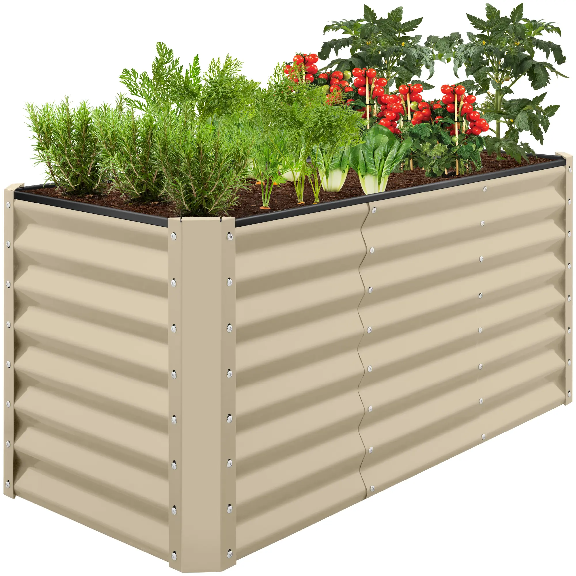 Best Choice Products 4x2x2ft Outdoor Metal Raised Garden Bed, Planter Box for Vegetables, Flowers, Herbs Best Choice Products 4x2x2ft Outdoor Metal Raised Garden Bed, Planter Box for Vegetables, Flowers, Herbs
